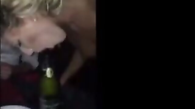 Champagne blowjob