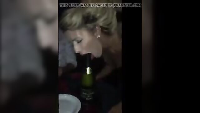 Champagne blowjob