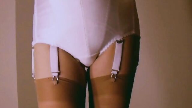 Retro Pantygirdle Under A Tight Pencil Skirt