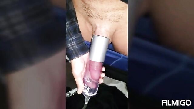 Showing the guys on kik how horny and wet my big cock gets