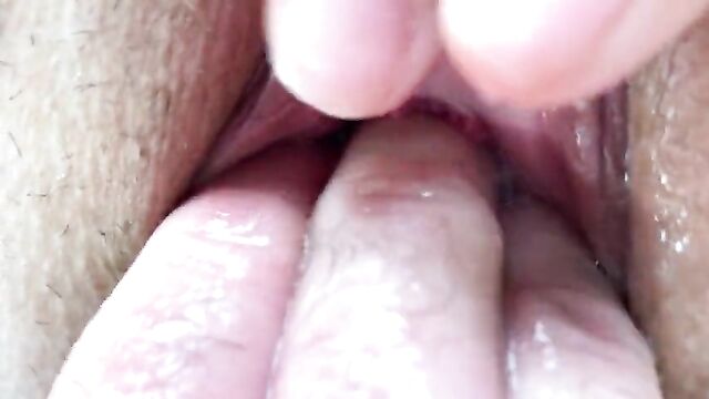 Fucking Wife's Pussy. Cum inside. Vagina Fisting. Female Orgasm. Close-Up.