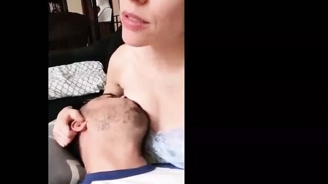 Milf Gets Double Orgasm From Breastfeeding Her Husband!