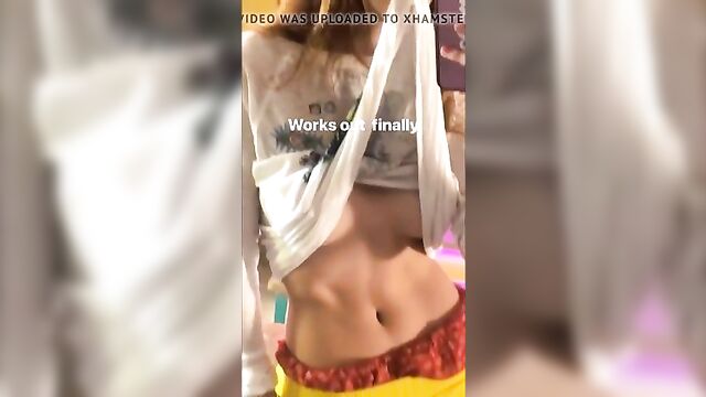 Bella Thorne showing off her stomach and underboob