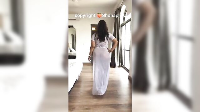 My sexy Shona bhabi’s chubby ass in white nightie