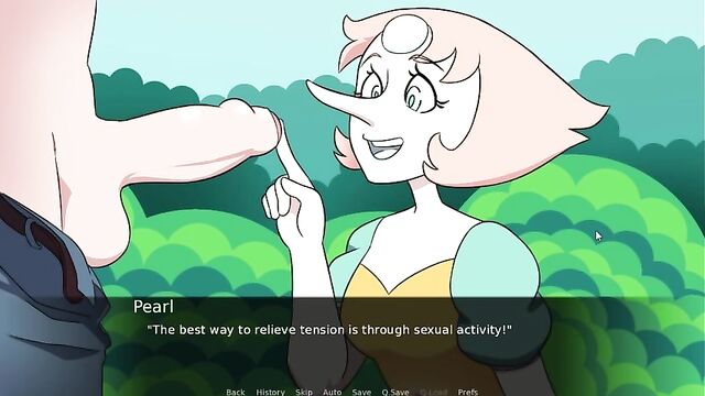 Gem blast - Outdoor sex with Pearl and Garnet (2-2)