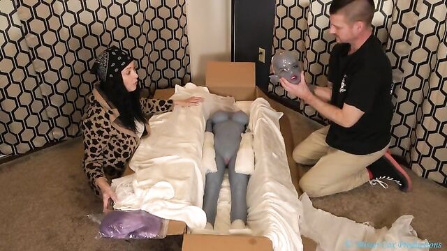 Unboxing and Fucking Our New Blue Elf Realistic Sex Doll - Mister Cox Productions