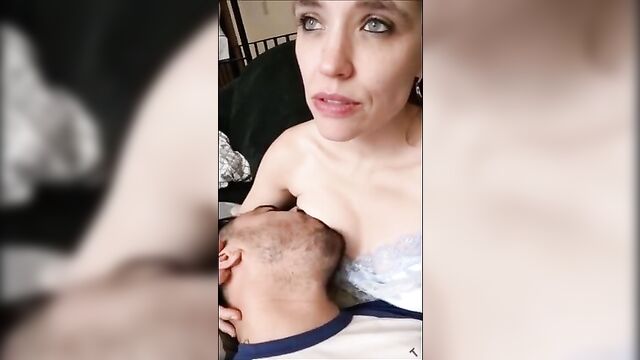 Wife gets double orgasm from breastfeeding her husband!