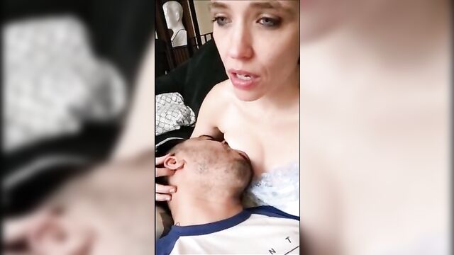 Wife gets double orgasm from breastfeeding her husband!