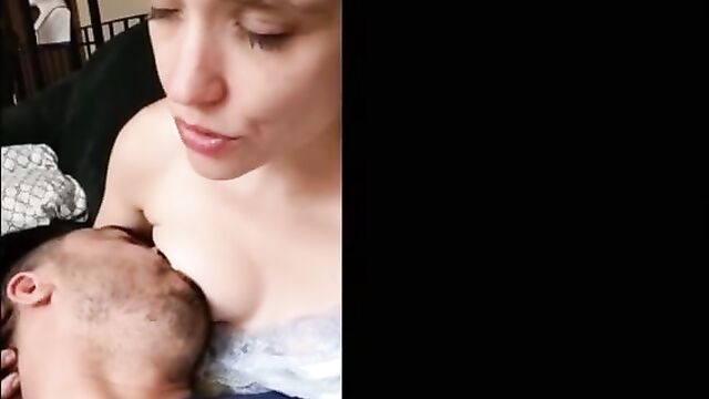 Wife gets double orgasm from breastfeeding her husband!