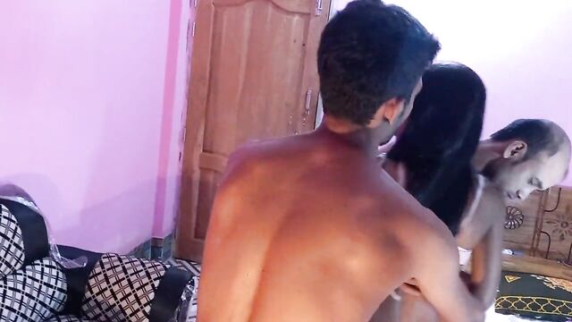 The girl working in her house was watched by her two owner and fucked her very hard 3some. Manik Mia, md hanif pk, popy