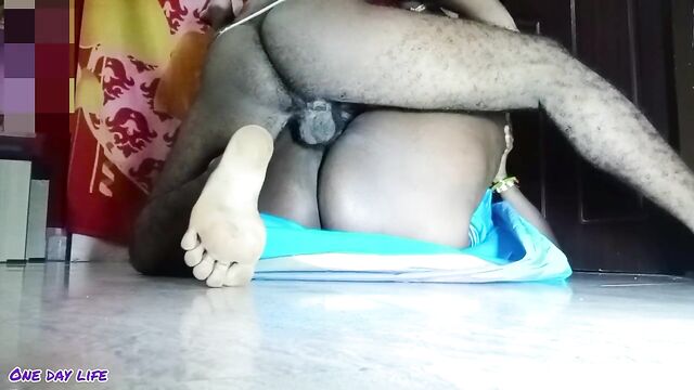 Husband having sex with Tamil Desi wife wearing saree