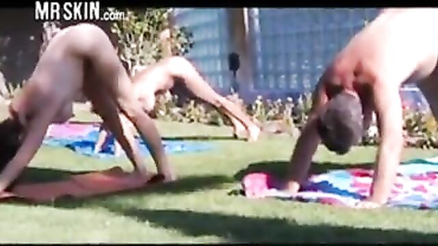 Celebrities stretch that pussy out in hot nude yoga
