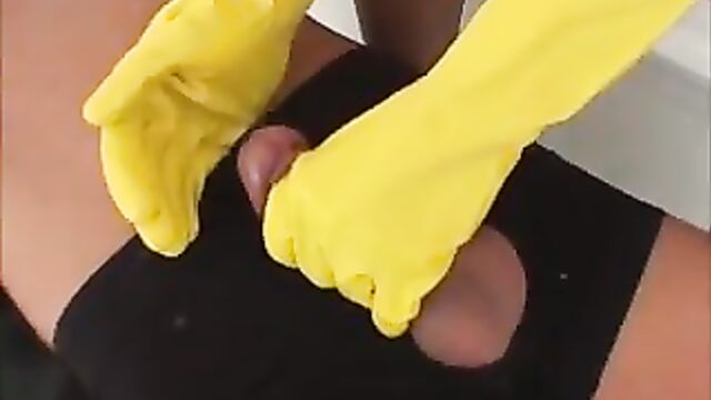 Amazon Rubber Glove Handjob