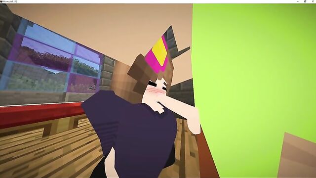 minecraft sex, jenny gives me a blowjob