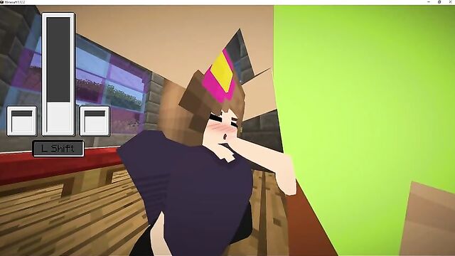 minecraft sex, jenny gives me a blowjob