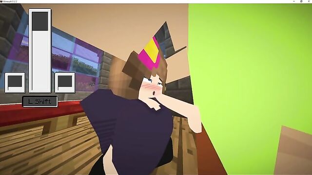 minecraft sex, jenny gives me a blowjob