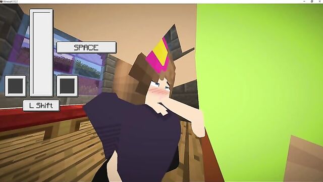 minecraft sex, jenny gives me a blowjob