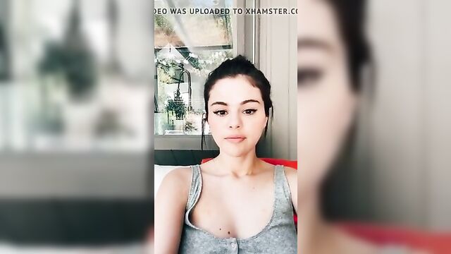 Selena Gomez January 2021 selfie, cleavage