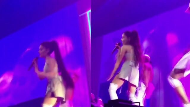 Ariana Grande shakes her ass