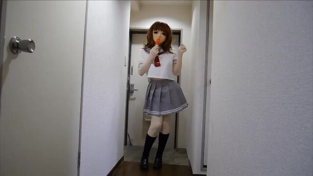 kigurumi school girl vibrating