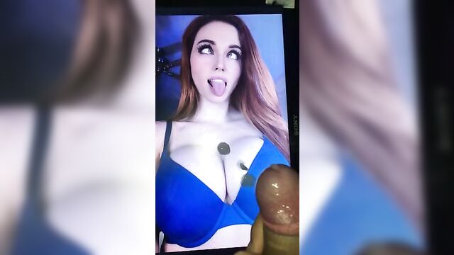 Amouranth cum tribute big tits