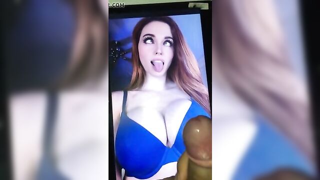 Amouranth cum tribute big tits