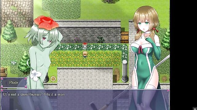 Ambrosia Hentai game Ep1 Sexy nun fights naked flower girl