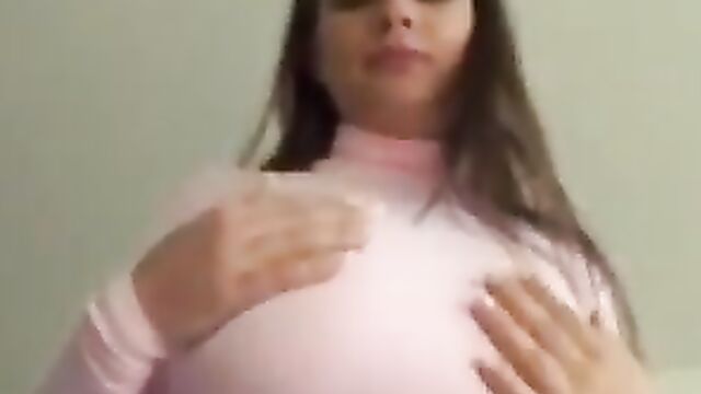 Tight sweater big boobs