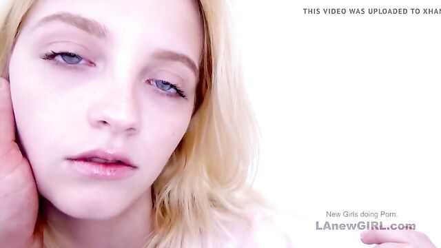 Sexy 20yo blonde fucks at modeling audition