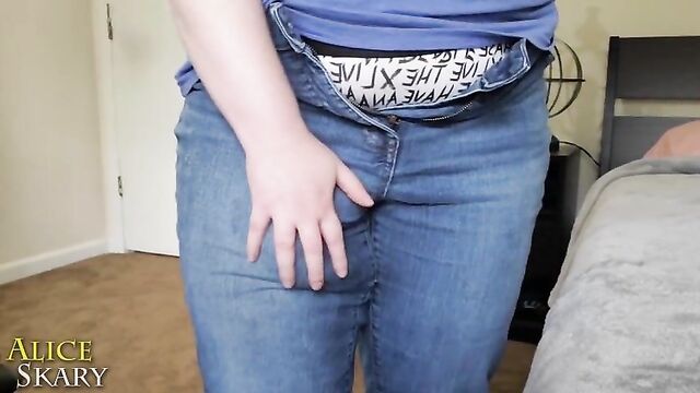 BHS footage, strapping a big dildo on under my jeans