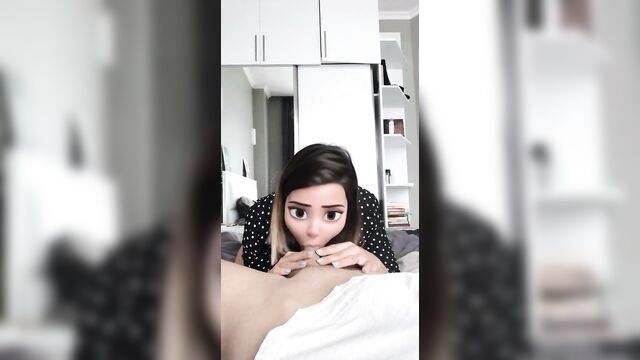 Best friends fuck and film it on camera with Disney princess filter