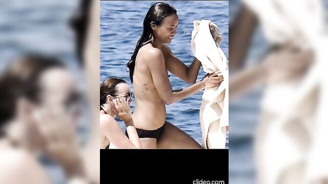 Zoe Saldana – sexy and topless picture collection