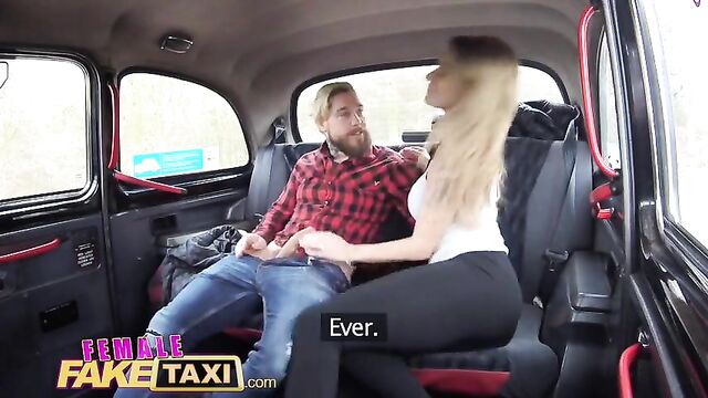Female Fake Taxi Sexy Englishman pays for czech taxi ride