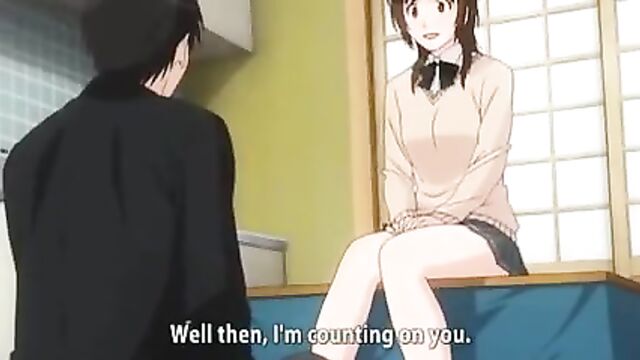 Anime foot fetish scene, nail clipping