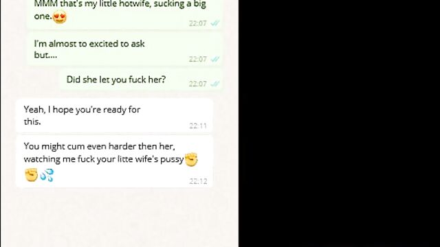 Cuckold husband gets whatsapp video
