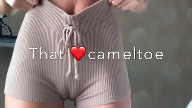 cameltoe, thighgap, thigh gap, tight shorts, big pussy lips,