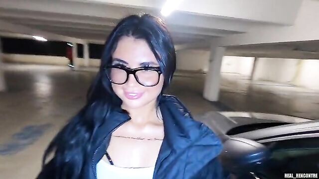 A pretty arab from suburb gets fucked in public and in anal