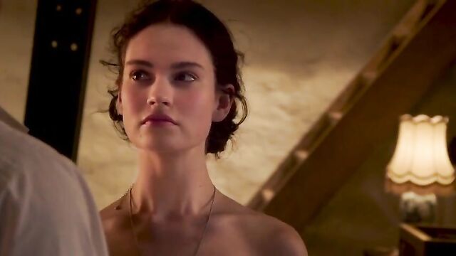 Lily James nude - The Exception (2016)