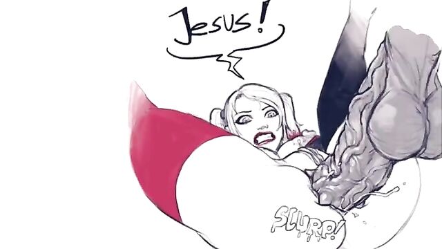 Harley Quinn Deepthroat and Anal